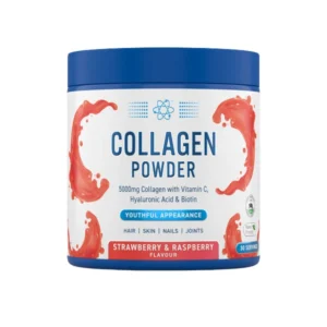 Beauty Collagen Supplement with Vitamin C, Biotin & Hyaluronic Acid - Strawberry & Raspberry Applied Nutrition 165g