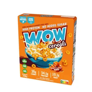Wow Cereal - Céréales Protéinées Sans Sucre Saveur Caramel - 250g