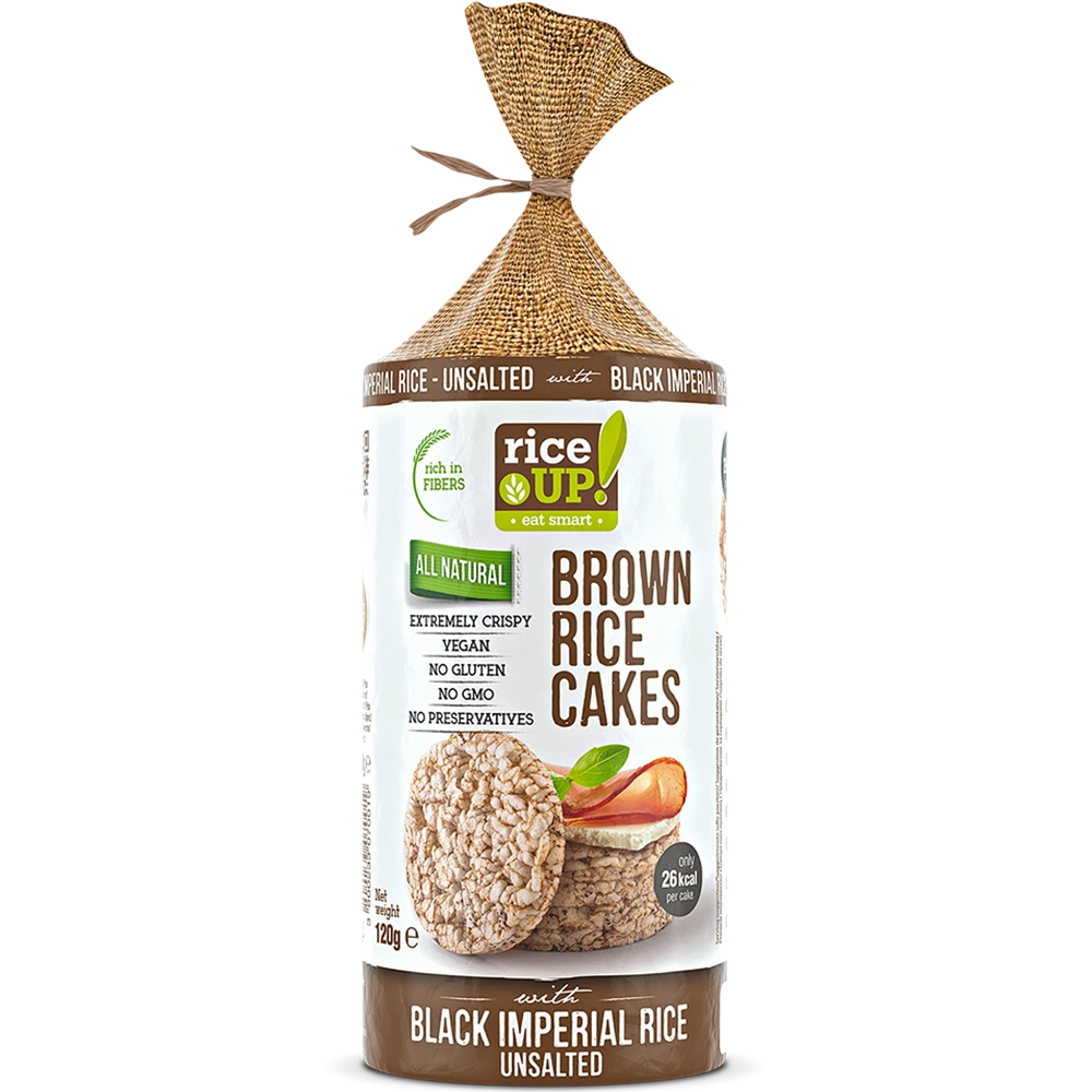 RiceUP! Brown Rice Cakes with Black Imperial Rice - 120g_wp