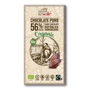 Chocolates Solé, Chocolat Noir 56% Cacao Bio, 100g