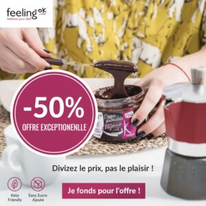 Feeling Ok, Crème à Tartiner au Chocolat, 28% de Protéines, 250g