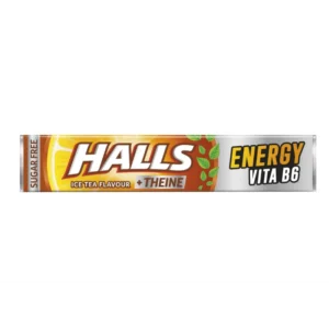 Halls Energy Theine + Vitamine B6 - Sans Sucre - Saveur Ice Tea - 32 g