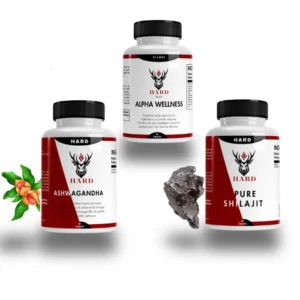 Pack Hard™ Vitalité Homme – Ashwagandha + Shilajit + Alpha Wellness | Testostérone, Énergie & Performance